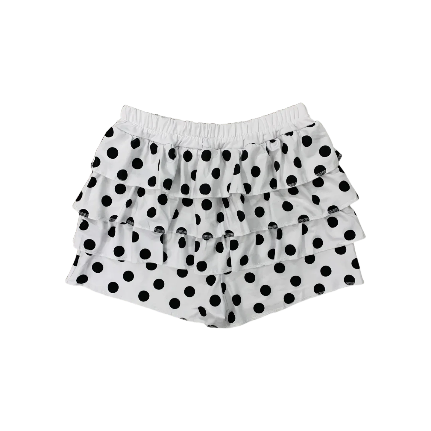 Summer Polka Dot Cake Shorts for Women Elastic Waist Bow Patch Slim Fit Casual Fashion Pants