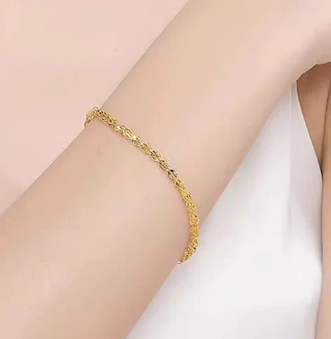18k gold phoenix-tail bracelets for women yellow gold / rose gold bracelet