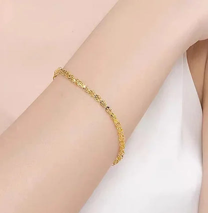 18k gold phoenix-tail bracelets for women yellow gold / rose gold bracelet