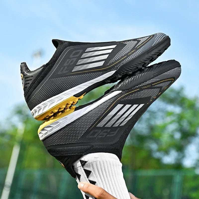 New Men Soccer Shoes Outdoor Sport Football Boots Training Breathable Match Boys Adult Cleats Non Slip Long Spikes Comfortable