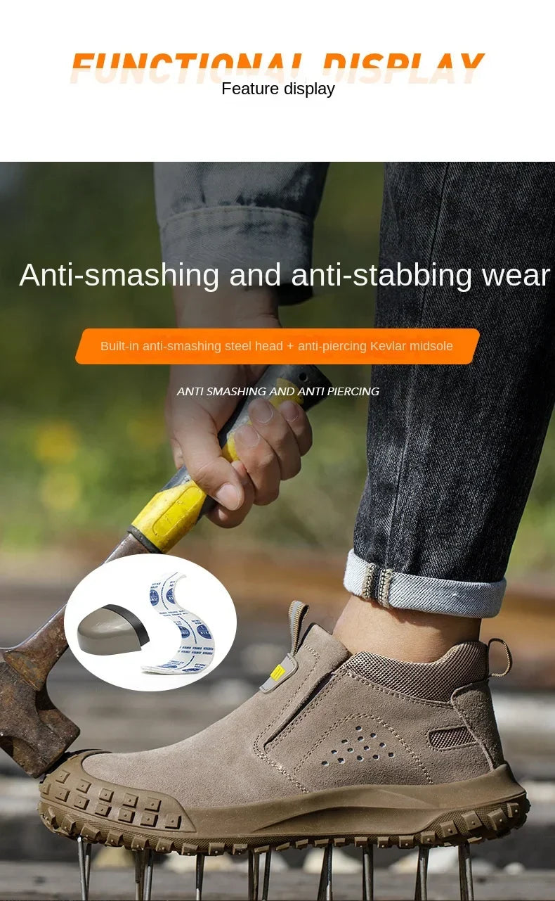 Insulation Men Work Boots Puncture-Proof Safety Shoes Steel Toe Welder Protective Shoes Indestructible Shoes Work Shoes Sneakers