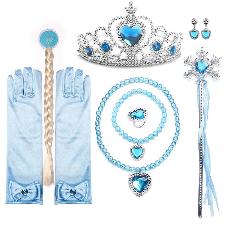 Girls Frozen 2 Elsa Anna Princess Mesh Sequin Clothes Kids Cosplay Snow Queen Costumes Carnival Birthday Party Elsa Gowns