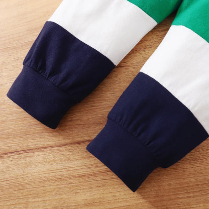 Newborn Baby Boy 2PCS Clothes Set Patchwork Long Sleeve T-shirt Top+Pants Set Autumn Sport Casual Outfit for Toddlers 0-2 Years