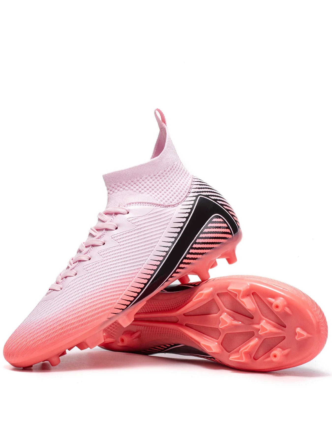 Breathable AG FG football shoes PU Fabric Mesh Upper TPU Wear-resistant Sole Non-slip Design For Kids Youth Daily Play