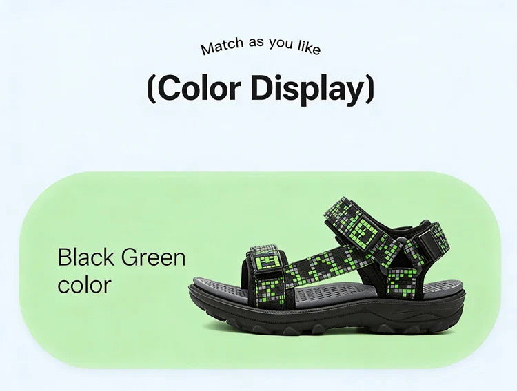 Children Casual Flat Sandals Boys Summer Beach Shoes Breathable Open Toe Non-Slip Kids Walking Footwear