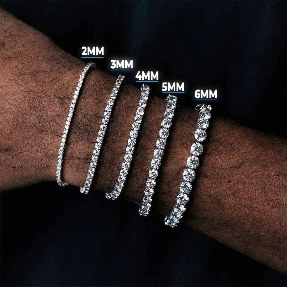 925 VVS Moissanite Star Chain Bracelet Hip Hop Jewelry Bling Iced Out Tennis Cross Bracelet Sterling Silver with GRA 7/8inch