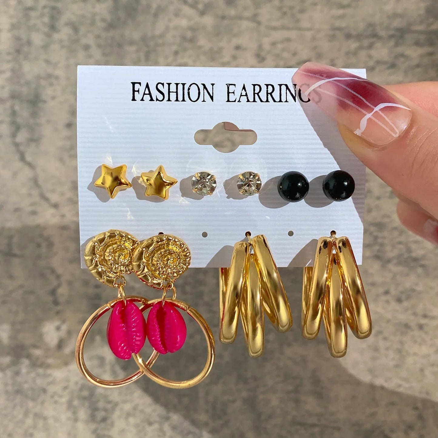 Fashionable Pearl Note Butterfly Geometric Tassel Stud Earrings Women Suit Elegant Charm Engagement Party Jewelry