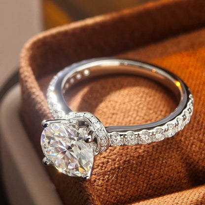 1.5ct Moissanite Rings for Women GRA Certified Diamond Jewelry s925 Sterling Silver 18k Plated Engagement Wedding Ring