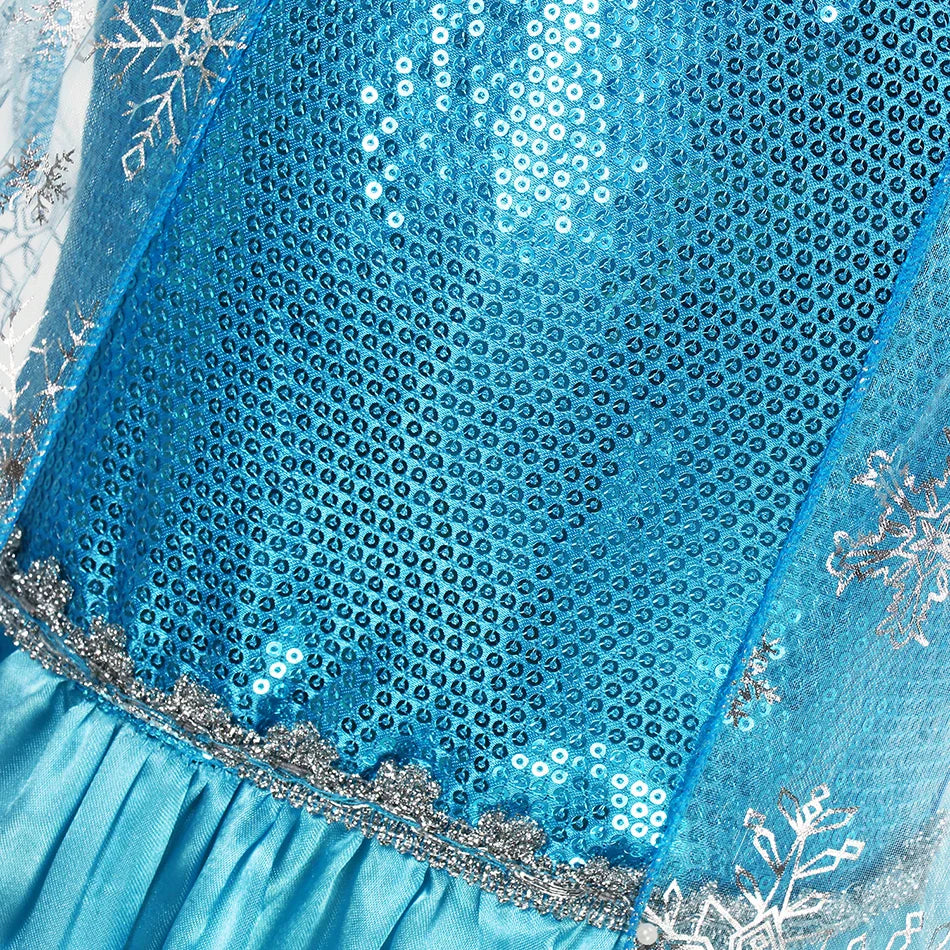 Meninas Rainha da Neve Fantasias Infantis Meninas Festa de Carnaval Baile Vestido Elsa Roupas Infantis Fantasia de Princesa Vestido de Aniversário