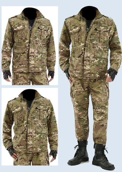 Black Python Pattern Wear-resistant Overalls Labor Insurance Cloth Uniform Men's Soft Tracksuit Outdoor Suit