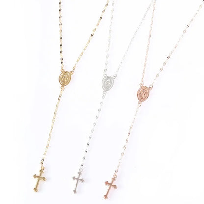 2026 New Fashion Vintage Christian Cross Bohemia Religious Rosary Pendant Necklace for Women Charm Fashion Jewelry Gifts