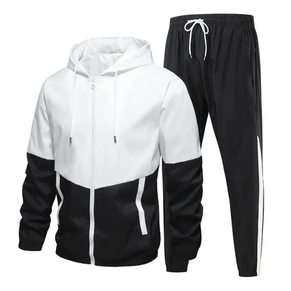 CHRLCK Men's Running Sportswear Suits Breathable Clothes Sports Joggers Training Gym Fitness Tracksuit Sets Men