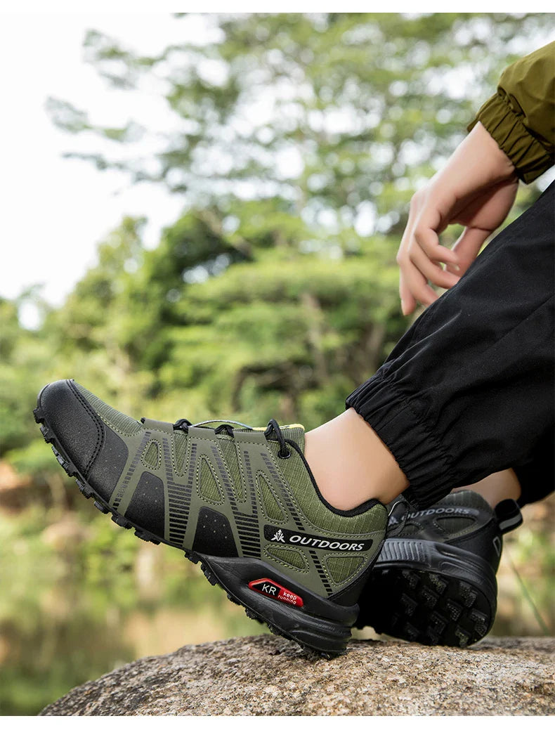 Sapatos de Caminhada Masculinos e Femininos Impermeáveis para Exteriores Tênis de Treino com Cadarço para Escalada Trekking Tênis de Montanha para Caminhada e Caça Tênis Táticos