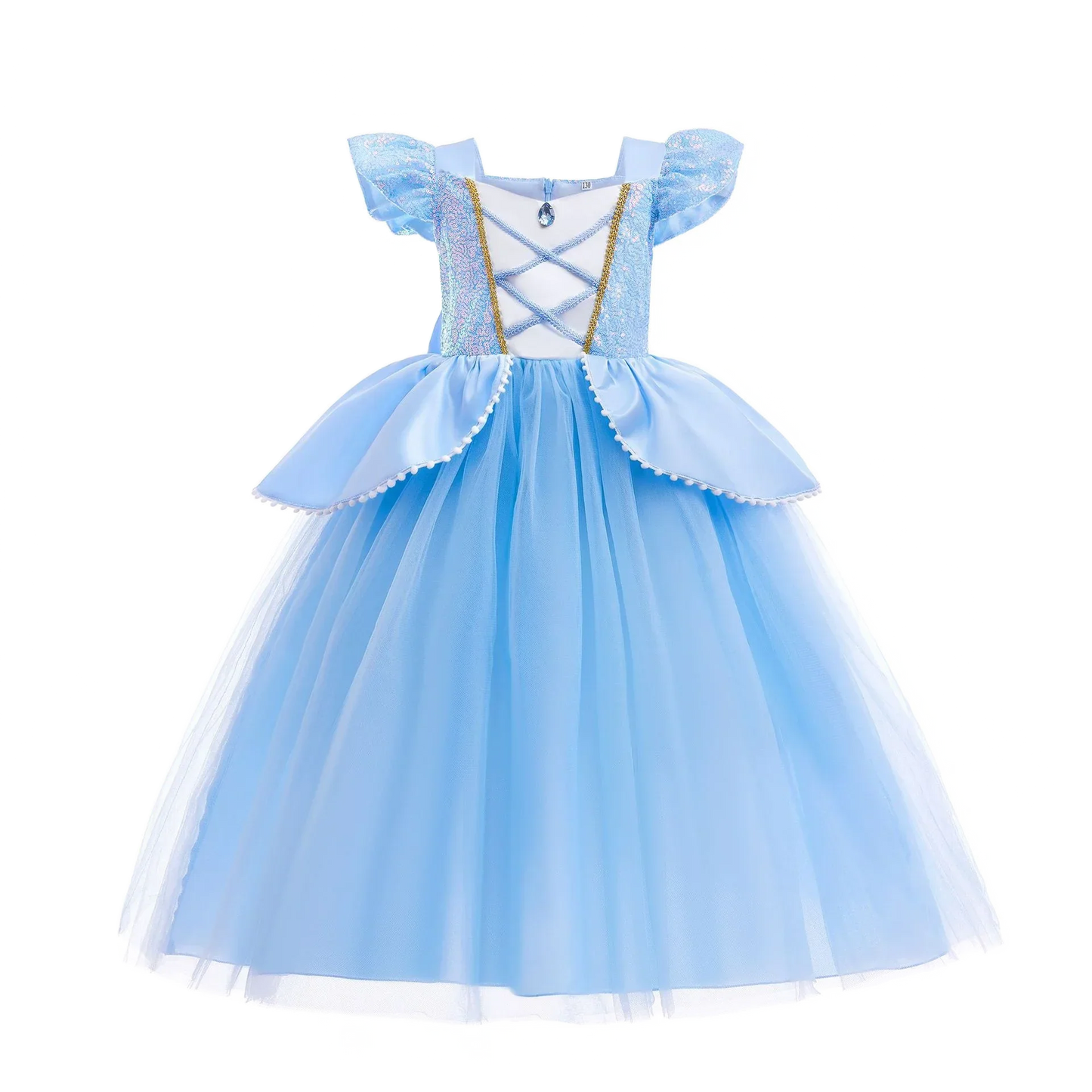 2-10Y Kids Prium Cosplay Elsa Anna Costume Dress 2025 Winter Long Mesh Princess DressGirl Christma Carnival Clothes Ball Gown