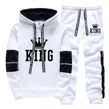King Printing Mens Tracksuit Hot Sales Casual Hoodie Pants Streetwear Outdoors Mens Clothing Single Piece Sweatshirts Sweatpants