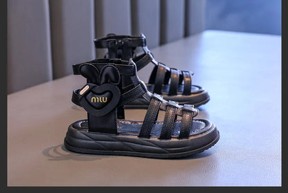 2026 Fashion Kids Sandals Children's Design Hollow-out Multicolor Sport Sandals Soft Flat Strappy Sandals Girls Cute Beach Shoes