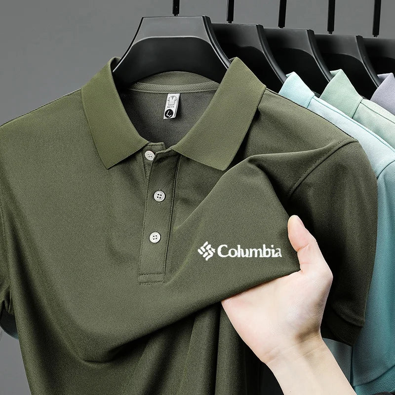 High End Brand New Men's Lapel Polo Shirt Summer Exquisite Letter Print Short Sleeve T-Shirt Business Leisure Fashion Men's Wear