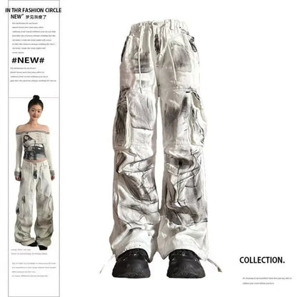 Wide Women's Jeans Span Shoujo Girl Style Denim Tier White Pants Jean