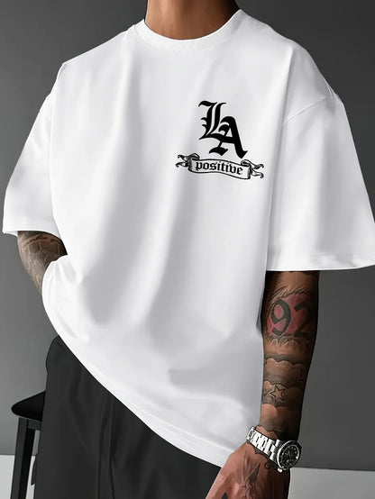 Los Angeles Print 100%cotton Trendy Men Woment T-shirt Summer Autumn Daily Outdoor Sports Party Casual Loose Street Short Sleeve