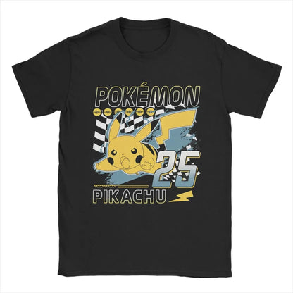 Nova camiseta super fofa masculina Pokémon Anime estampada, blusa casual folgada de manga curta unissex plus size de verão