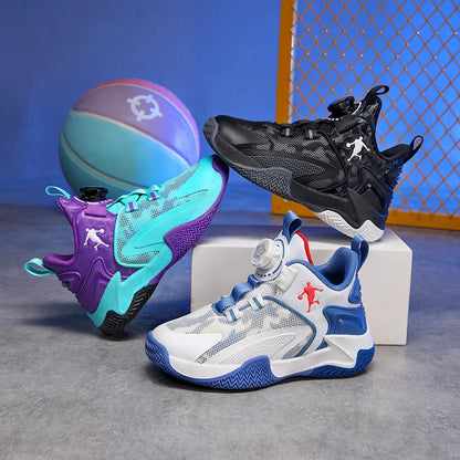 New Children's Basketball Shoes Mesh Breathable Sports Shoes For Teenagers Non-Slip Wear-Resistant Basketball Sneakers Kids