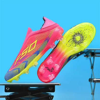 New Men's Soccer Shoes Grass Adult Non-Slip Football Boots Ultralight Sport Indoor Cleats Non Slip Fg Turf Futsal Comfortable