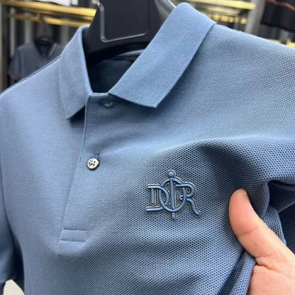 Luxury Spring and Autumn New Comfortable Casual Polo Shirt Fashionable Men' Brand Designer Original Letter Badge Long Sleeve Top