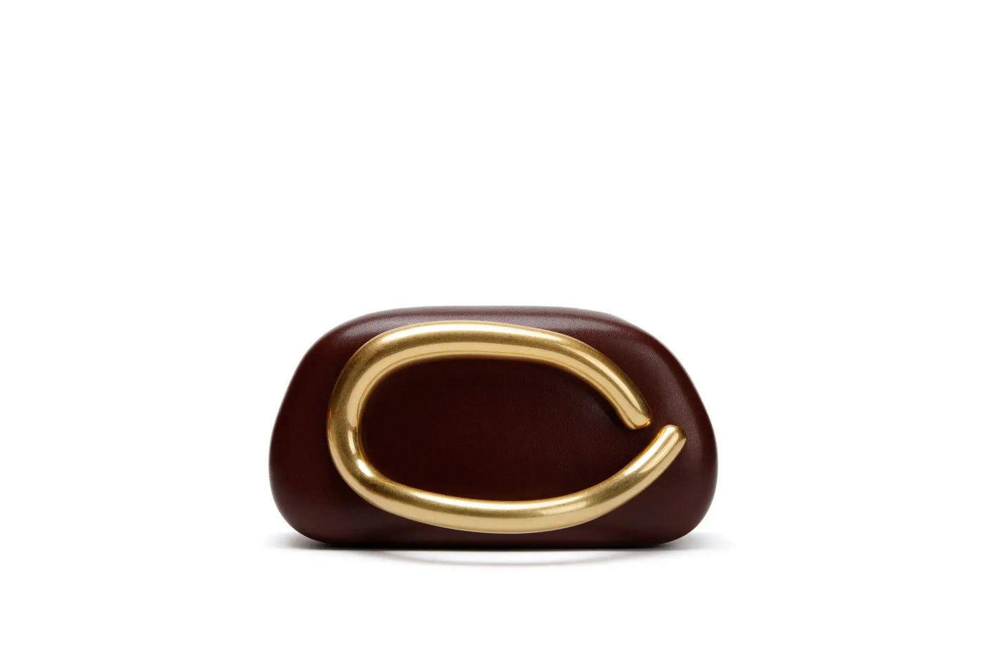 Big Gold Metal Closure Clutch Evening Bags For Women Luxury Designer Handbag And Purse Vintage Oval Box Chain Strap Shoulder