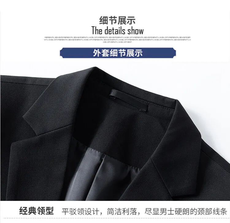 2025 High quality fashion handsome everything fashion business leisure has a single west two sets three sets