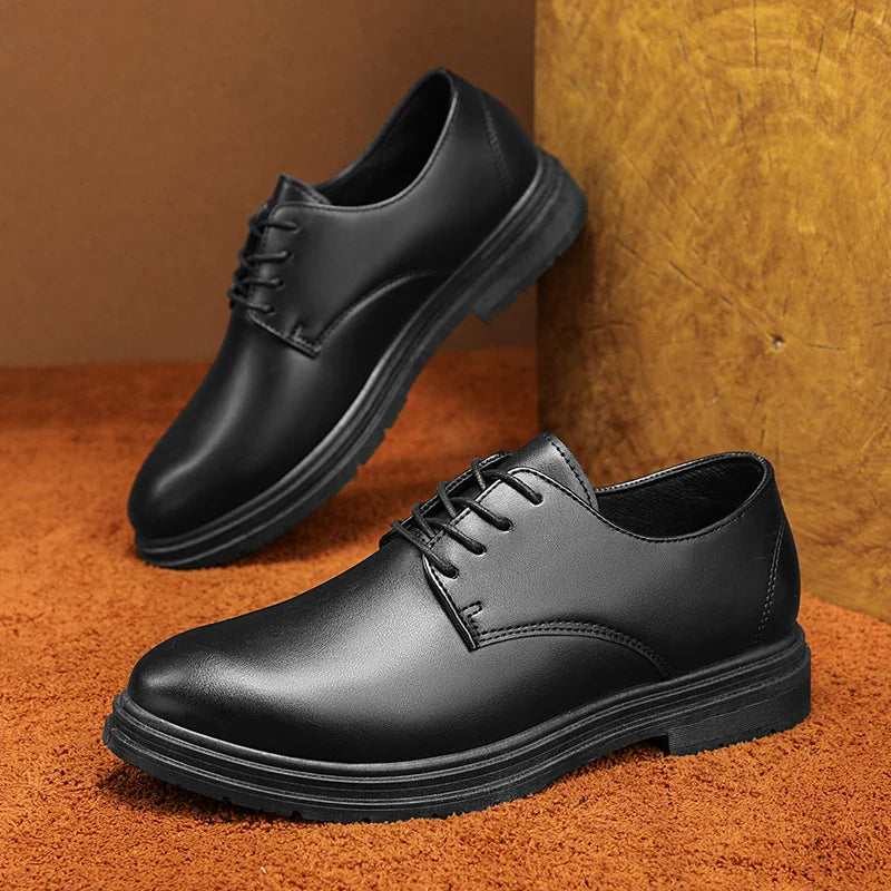 Men Formal Leather Shoes Oxford Shoes Mens Dress Shoe Black Pointed Toe Men Loafers Party Office Business Casual Shoes for Men