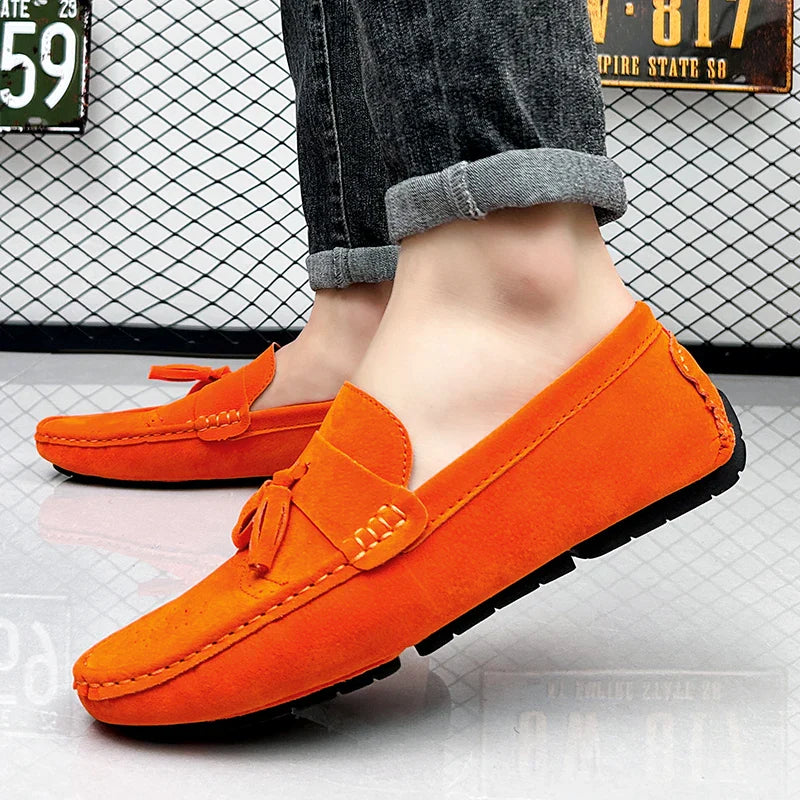 Loafers Men Casual Shoes Tassel Brogue Shoes Men Loafers Moccasins Breathable Slip on Big Size Driving Loafers for Men Shoes