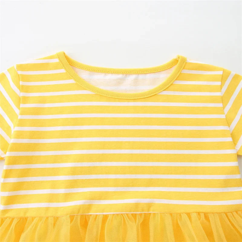 2-7T Summer Princess Girls Dresses Rabbits Kids Vestidos Party Birthday Baby Clothing Embroidery Dress Wedding