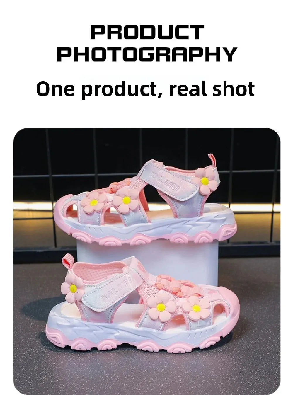 Summer Sport Sandals For Girls PU Leather Waterproof Beach Running Footwear For Children  Hollow Out Teenager Kid's Sneakers