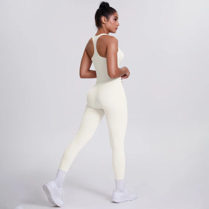 Yoga Top Set Fitness Gym Suit Training Sleeveless Sport Gym Tops Crossover Back Sports Underwear Tummy Control Slimming