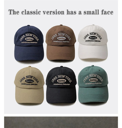 Retro Letter Embroidery Baseball Cap for Men and Women Curved Brim Hat Summer Outdoor Soft Top Caps Casual Snapback Sun Hats