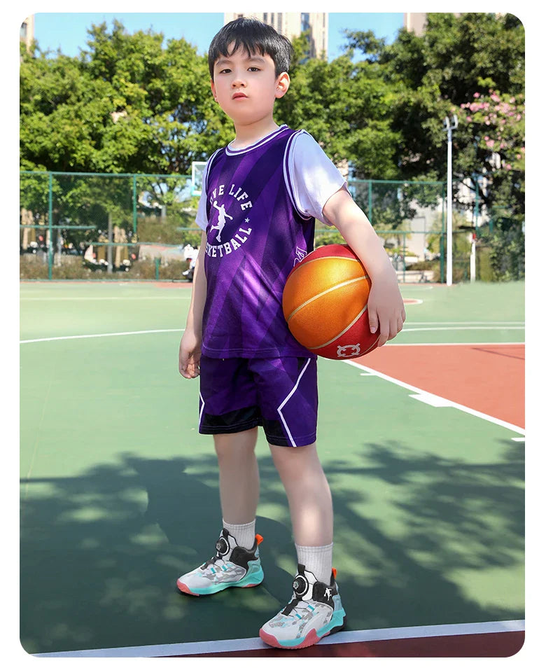 Kids Basketball Shoes Boys Sneakers Non-slip Child Trainer Basket Shoes Outdoor Children Sport Shoes Sneakers Sportschuhe Kinder