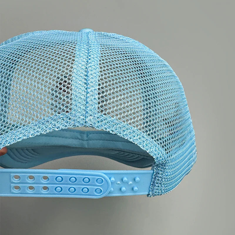 Niche Embroidered Letters Lip Baseball Hats Men Women Sunshade