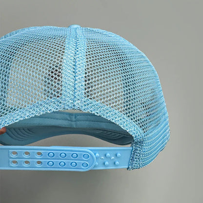 Niche Embroidered Letters Lip Baseball Hats Men Women Sunshade