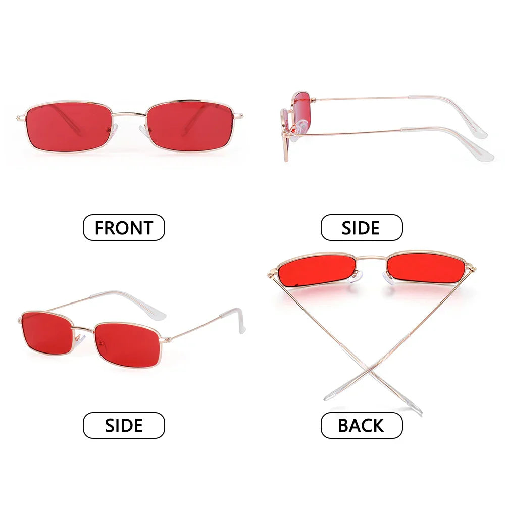 Summer Retro Small Oval Sunglasses Ladies Vintage Shades Cat Eye Sun Glasses Men Women Rectangular Eyeglasses Protection 400UV