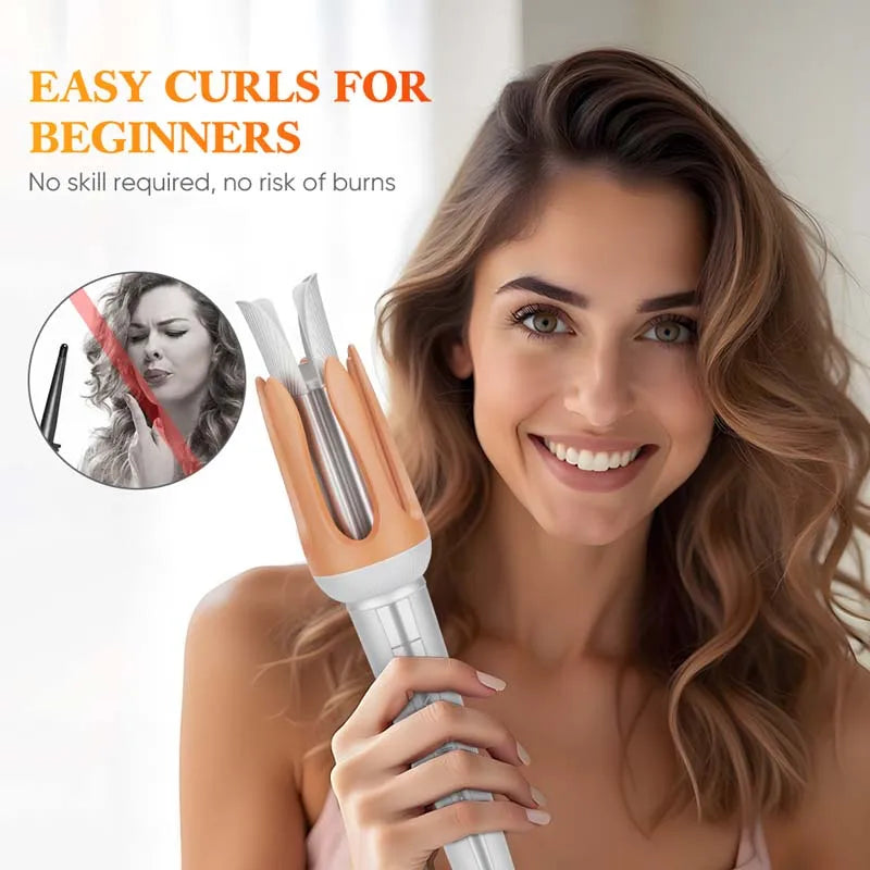 Hot Selling Ceramic Automatic Hair Curler Portable Hair Styler Fast Heating Temperature Display Auto Hair Curling Iron