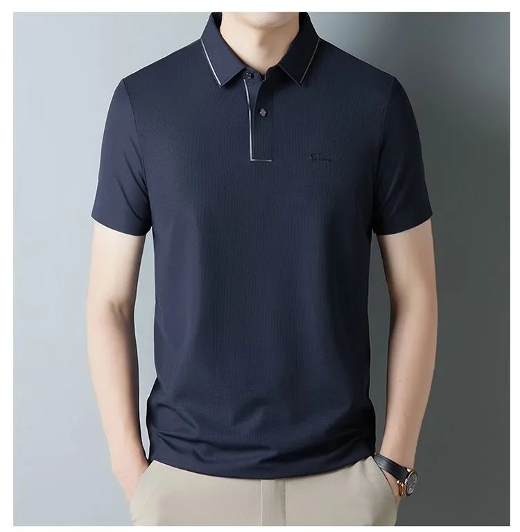 High end designer brand short sleeve POLO shirt men cool breathable summer T-shirt fashionable embroidery casual men's clothing
