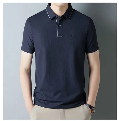 High end designer brand short sleeve POLO shirt men cool breathable summer T-shirt fashionable embroidery casual men's clothing