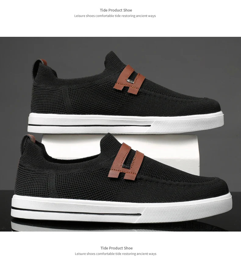 New Fashion Men Casual Shoes Lightweight Breathable Outdoor Walking Sports Shoes Driving Shoes Men Flat Canvas Shoes Large Size
