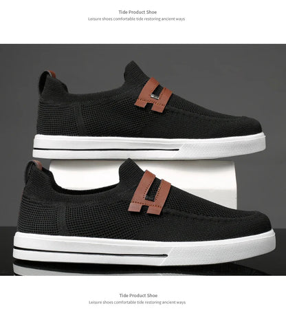 New Fashion Men Casual Shoes Lightweight Breathable Outdoor Walking Sports Shoes Driving Shoes Men Flat Canvas Shoes Large Size