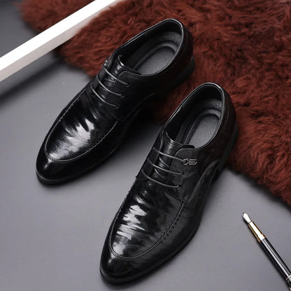 Spring Business Dress Men Leather Shoes Men British Top Sheepskin Shoes