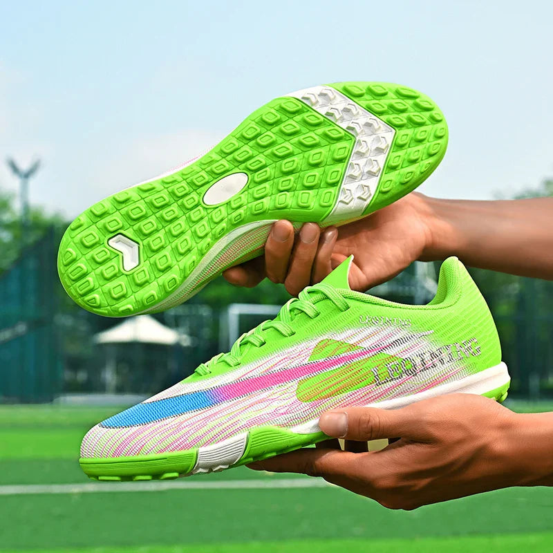 New Men Football Boots Outdoor Non Slip Match Boys Breathable Soccer Shoes Sport Adult Cleats Training Long Spikes Comfortable