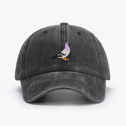 Embroidery Pigeon Design Spring vintage Baseball caps Men Women Water Washed Sunscreen Sun Hat Sports Fishing Sunshade Dad Hat