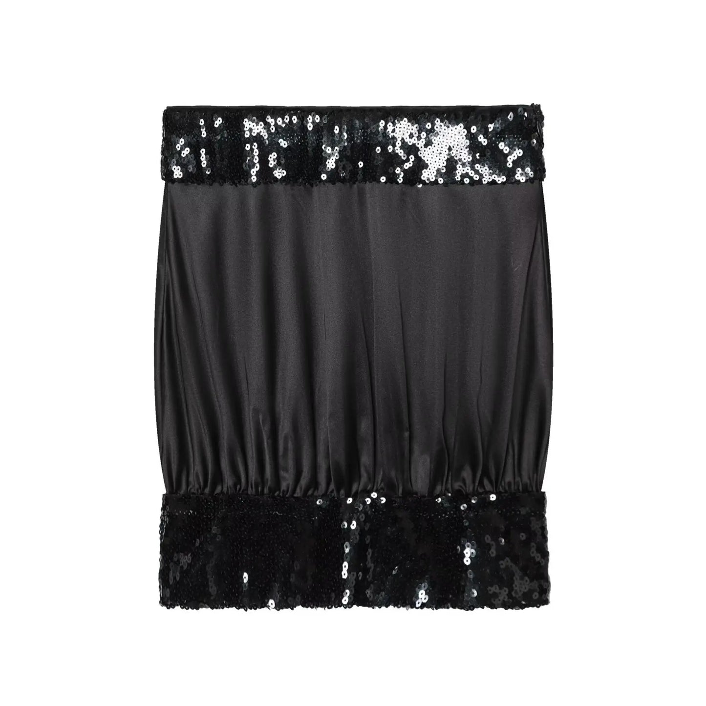 Chic Sequins Strapless Top For Women Holiday Party Tube Tops Chic Off Shoulder Fashion Solid Summer New Ladies Club Wear