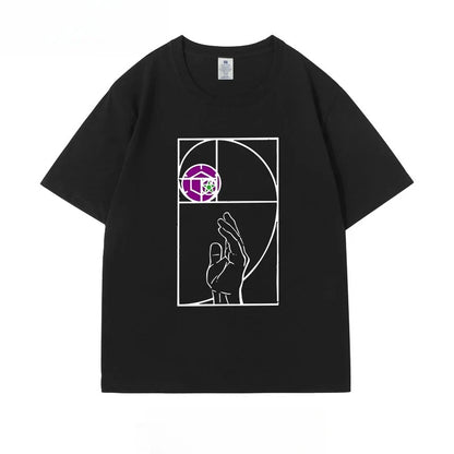 Printed Short Sleeve Anime T-Shirt Men's Summer Cotton Loose Two-Dimensional T-Shirt