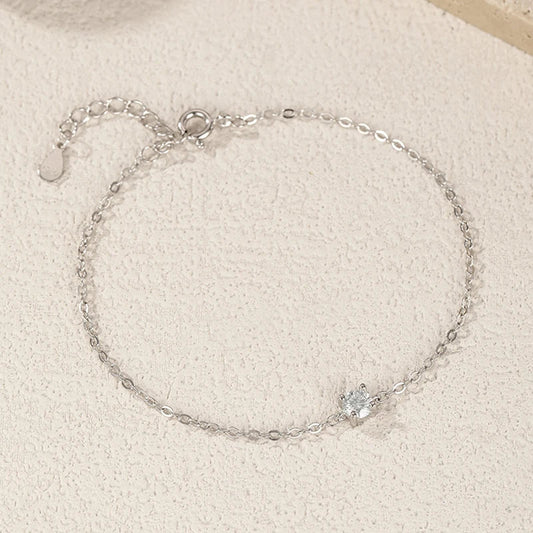 Trendy 0.1-0.5CT Moissanite Bracelets for Women Elegant Lab Diamond Adjustable Chain 925 Sterling Silver Wedding Jewelry